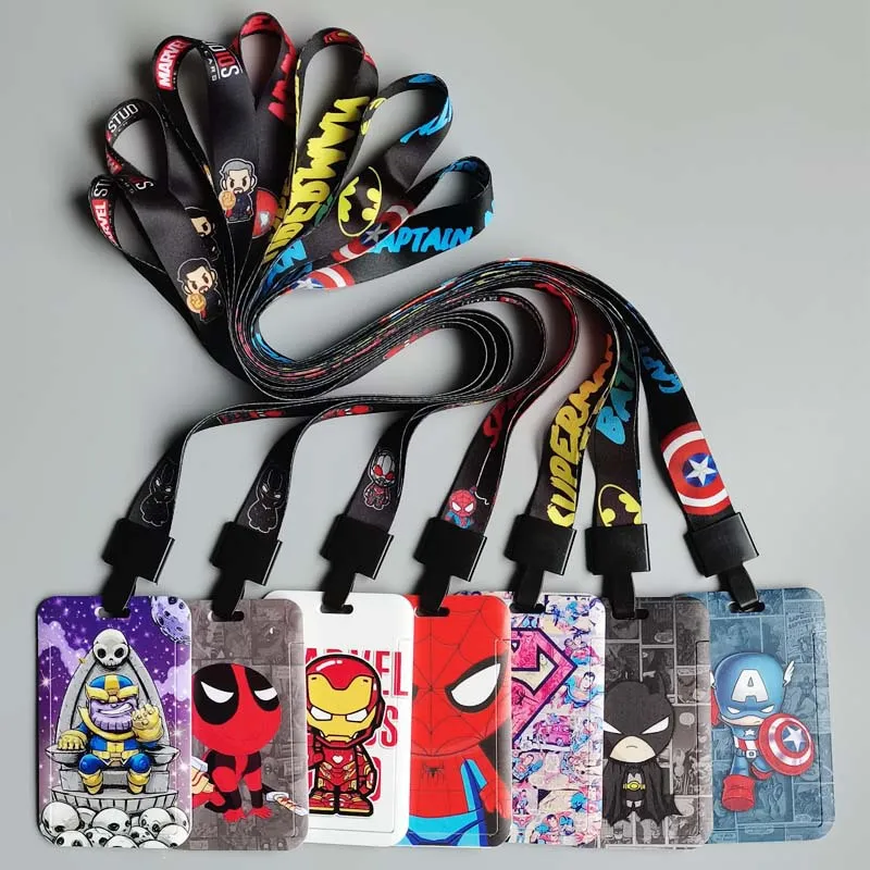 marvel-movie-characters-card-cover-captain-america-spiderman-super-heroes-abs-card-holder-student-campus-card-hanging-lanyard-id