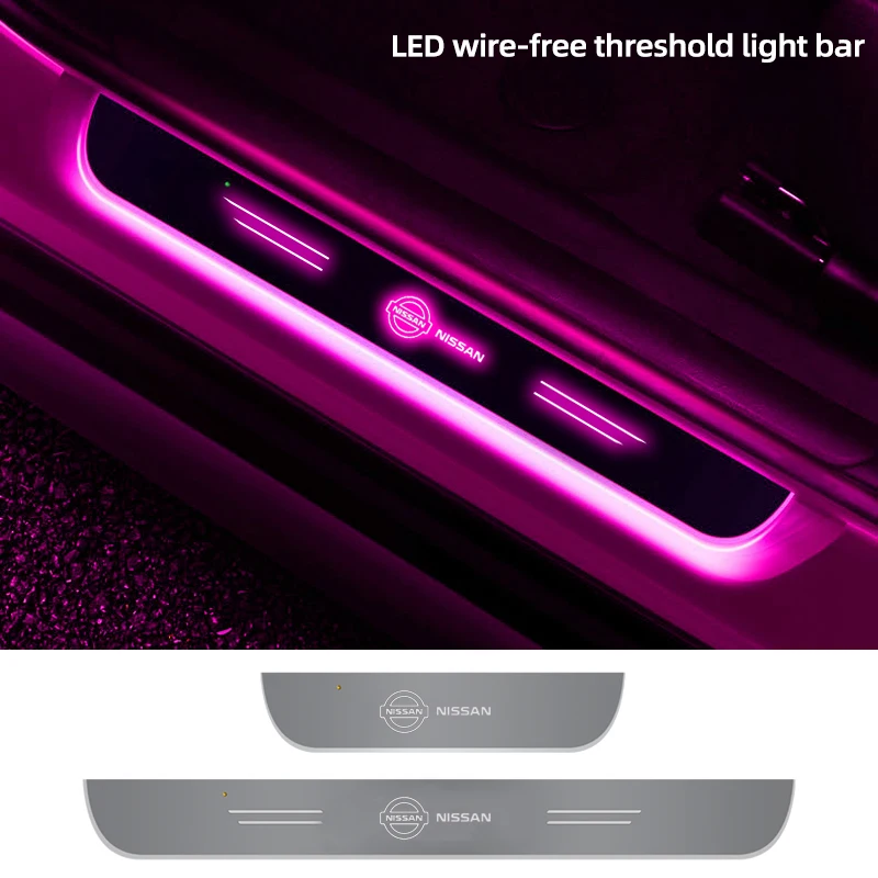 

Car LED Welcome Pedal Lamp Door Sill Pathway Light For Nissan Qashqai Juke Micra Leaf X-Trail Patrol Sentra Tiida Teana Note