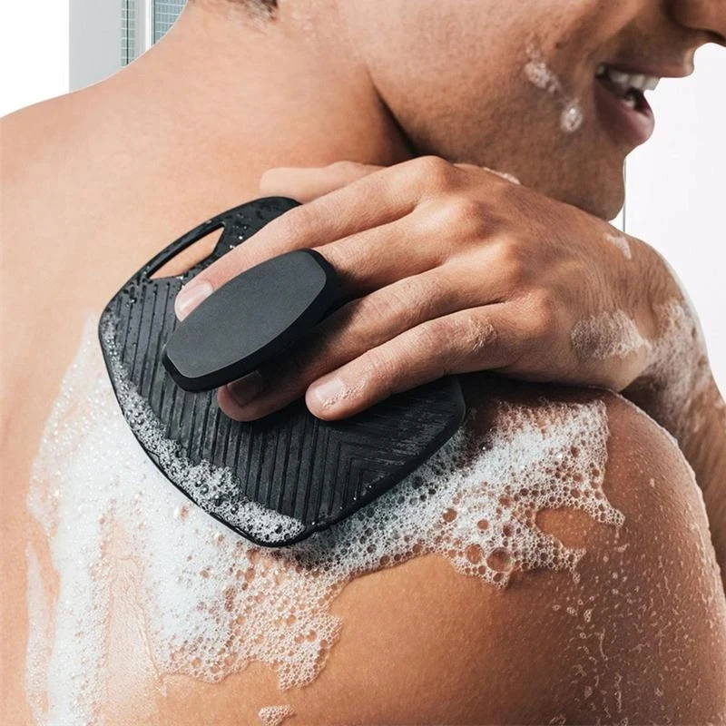 

Силиконовая Массажная щетка для ванны, мягкий отшелушивающий душ, чистящая щетка, силиконовый скребок для тела, скребок для спины для всех типов кожи