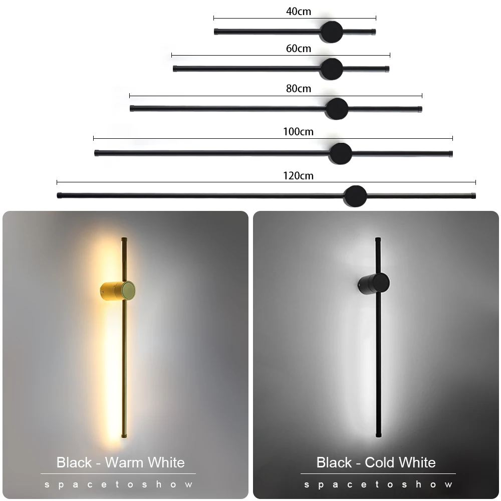 Modern LED Long Wall Light Fixture Adjustable Aisle Living Room For Home Decoration Bedroom LED Strip Wall Sconce Lamp Lighting