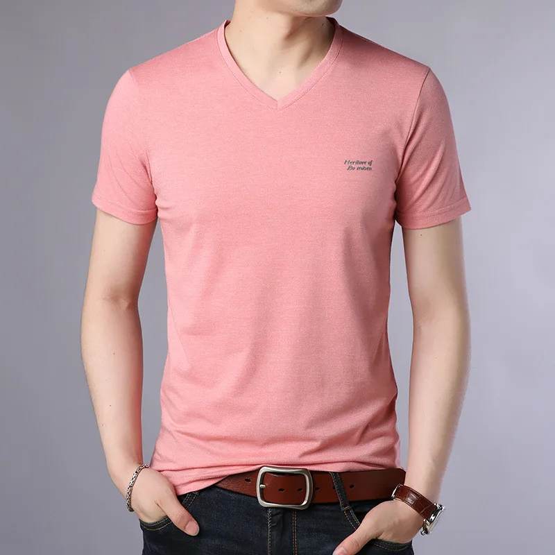 

25388-2019 spring new men's long-sleeved v-neck sweater men's long-sleeved t-shirt casual business hooded camouflage shirt