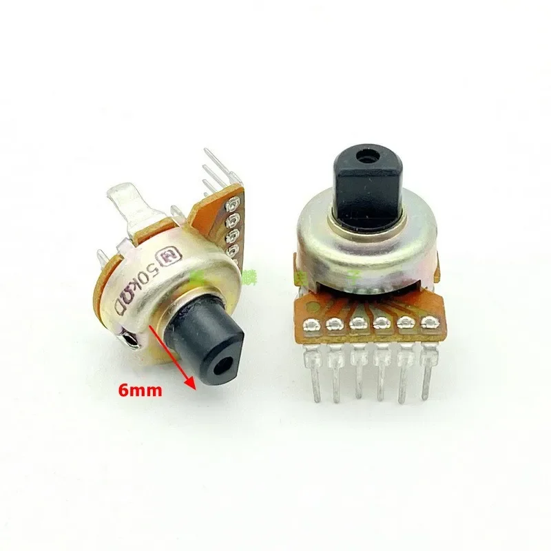 2 шт. R12 тип B50K D50K стерео канал потенциометр регулировки громкости D вал 6 мм