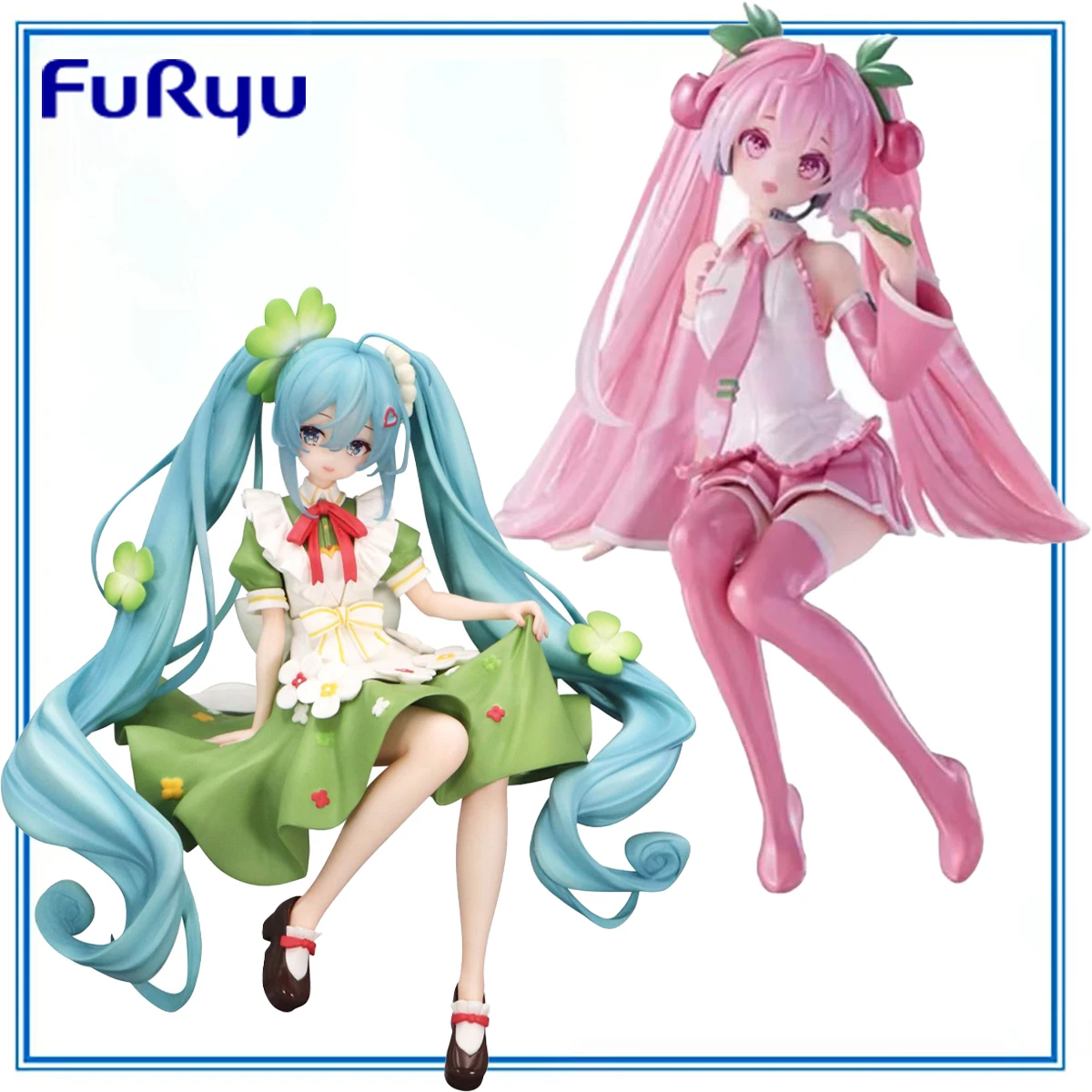 100% оригинал в наличии FuRyu Фигурка стопора для лапши Piapro Персонажи Vocaloid Hatsune Miku Clover