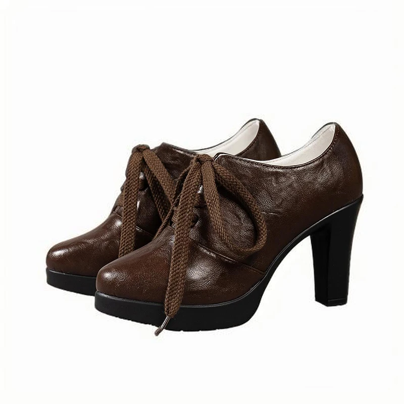 Кожаные ботильоны на массивном каблуке с острым носком женская модная зимняя