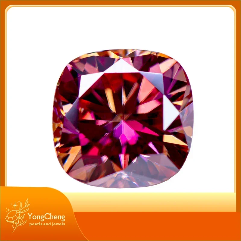 Муассанит камень подушка арбуз красный цвет для выращивания в лаборатории