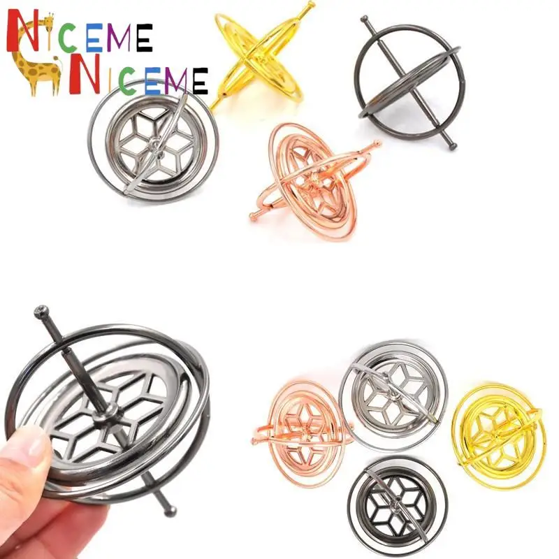 

1Set metal gyroscope gyro classic traditional educational toys creative teaching props magic for children Spinning top