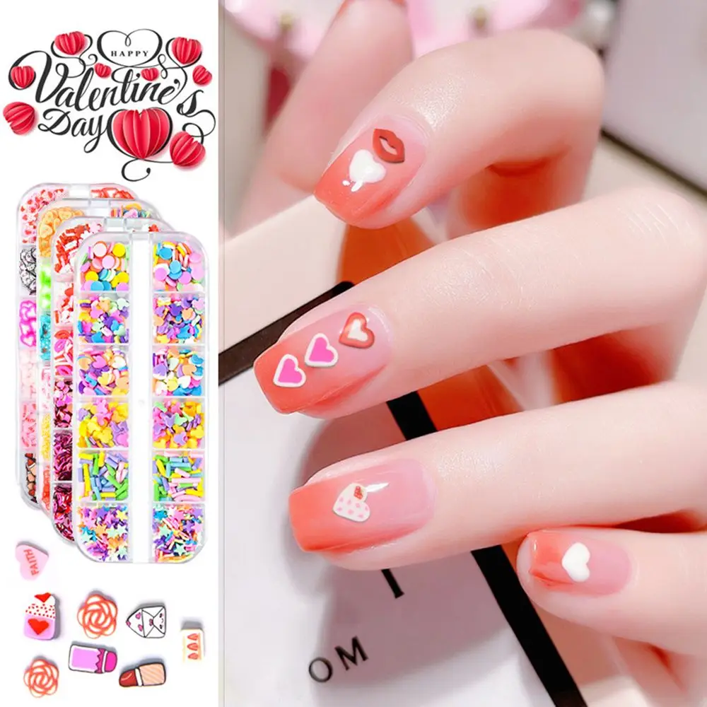 

Slices Decoration 3D Design Tiny Nail Accessory Valentine's Day Supplies Nail Art Stickers Polymer Clay Nail Patch