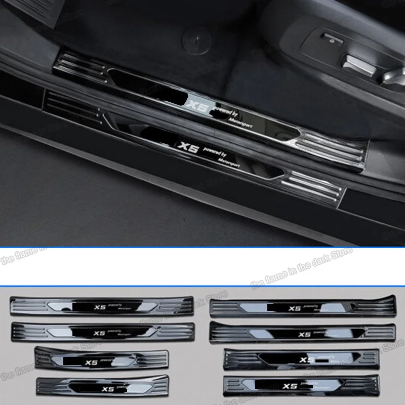 

Пороговой порог двери автомобиля панели для bmw x5 2019 2020 2021 2022 G05 аксессуары m эффективная защита интерьера авто Стайлинг