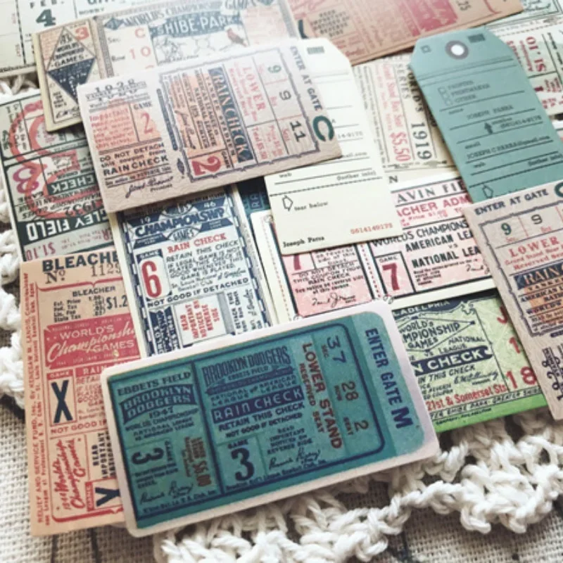 Винтажные бумажные стикеры для счастливого скрапбукинга планировщика создания