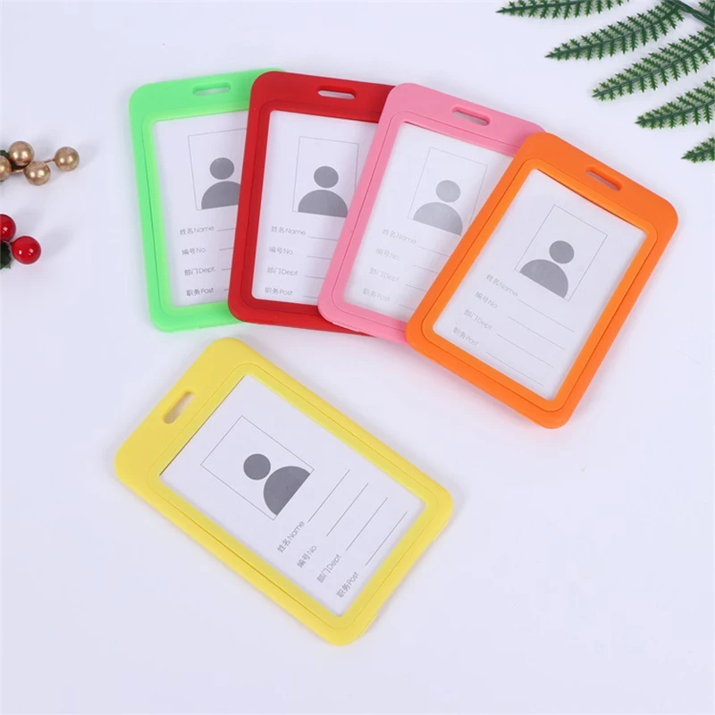

Cool Vertical Transparent Credentials Badges Holder Lanyard for Business Exhibition Staff Tag Pass ID Card Pass Protector Case