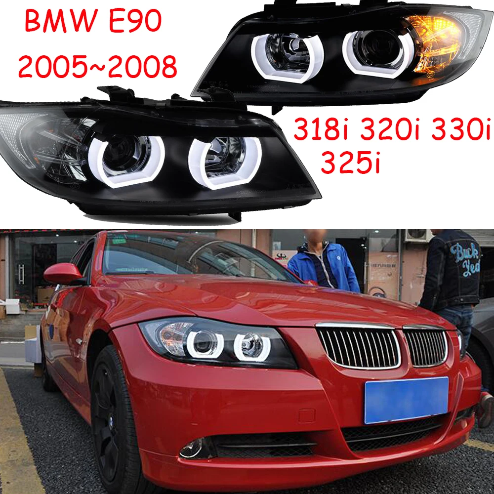 

Автомобильный Стайлинг для фар E90 2005 ~ 2008 года, 318i 320i 330i 325i, автомобильная светодиодная фара DRL, Ближний/Дальний свет, HID Ксеноновые Биксеноновые линзы, 2 шт.