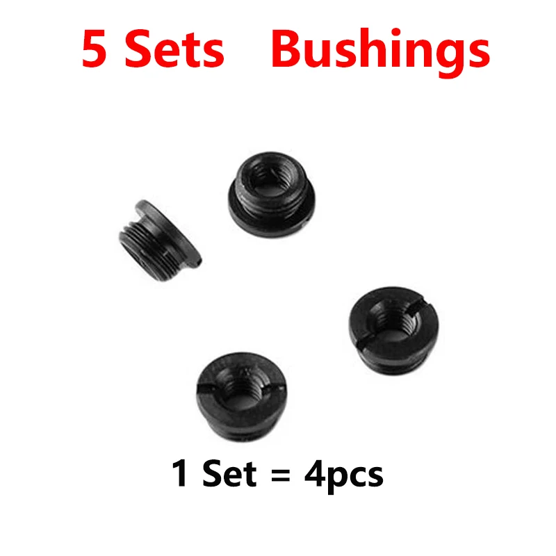 

5 Sets 416 Stainless Steel Material Beretta 92/Taurus 92 Low Profile Grip Screw Bushings (1 Set = 4PCS) - Black 39 Rockwell Hard