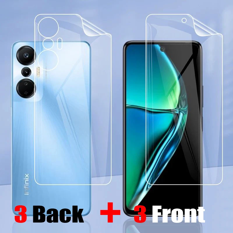 6 шт. матовая Гидрогелевая пленка для Infinix Hot 20 20S Защитная экрана Note 12 Pro 4G 5G 2023