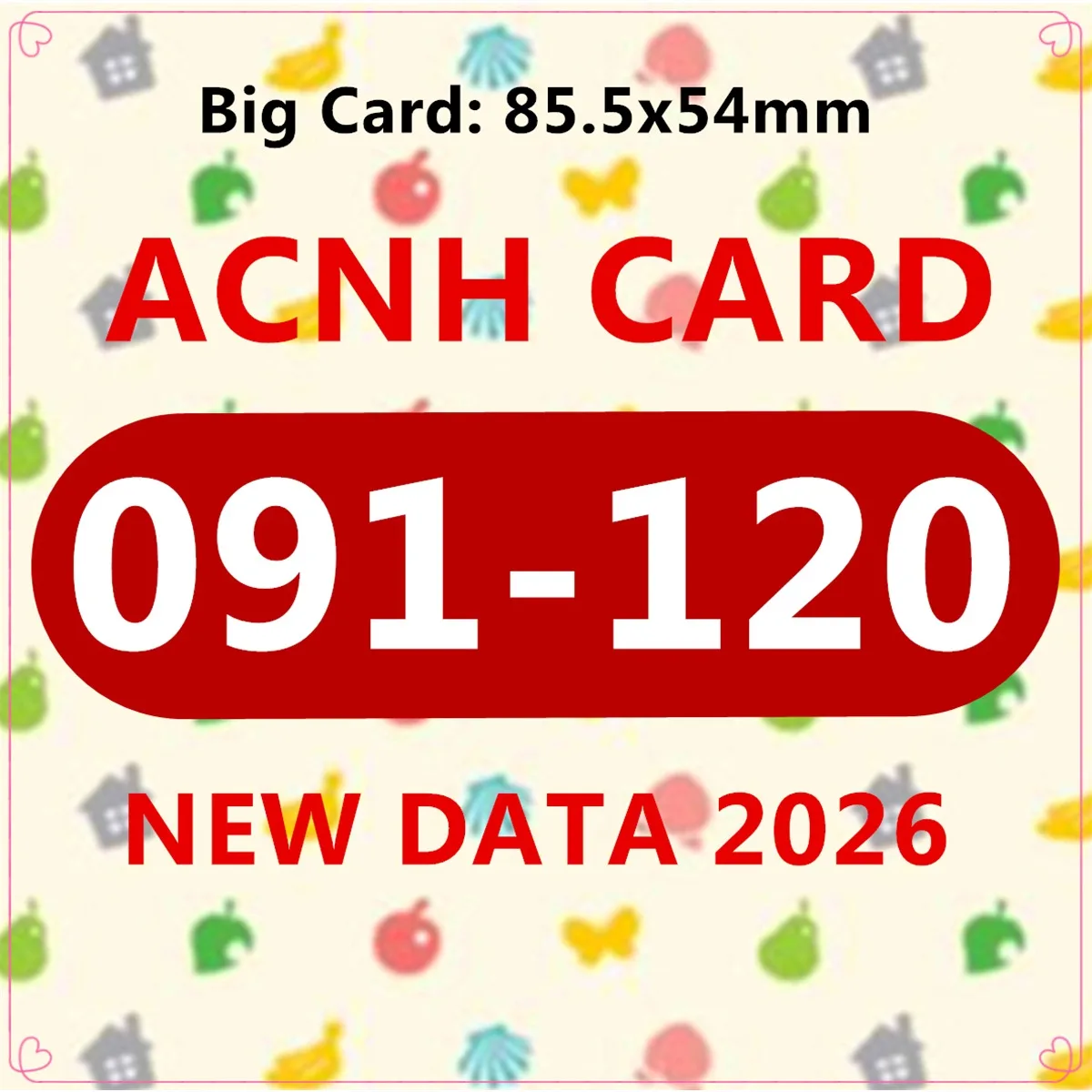 Карта ACNH 2026 (091~120) с NFC-печатью V3.0, стандартная карта серии Aniaml NS Games Roald 1&2, 86x54 мм, с чипом NTAG215 (Молли) (art.: 3920d87f99bc9) - 3920d87f99bc9