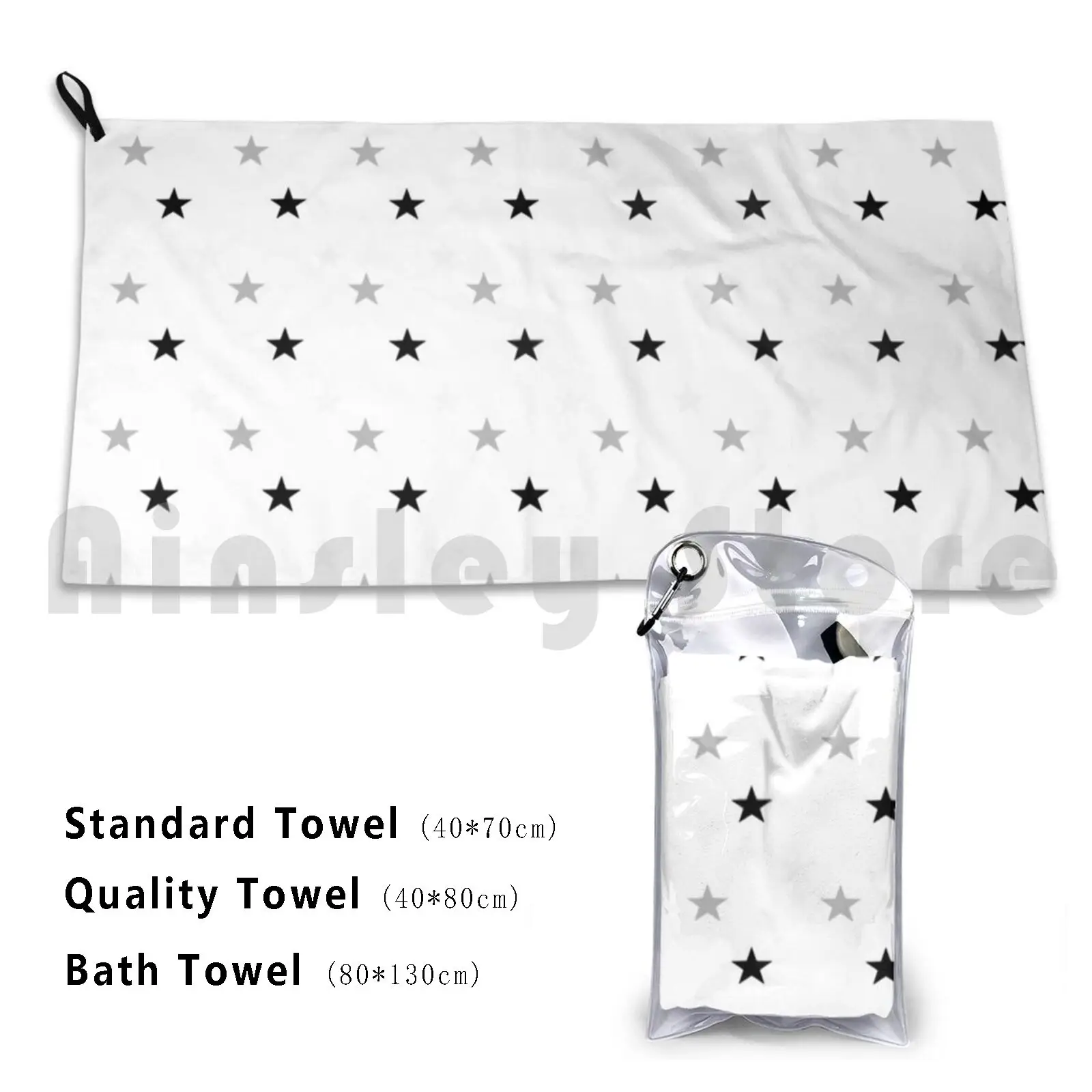 Quick Dry Quality Towel Stars Space Star Galaxy Cute Modern Night Sky Fun