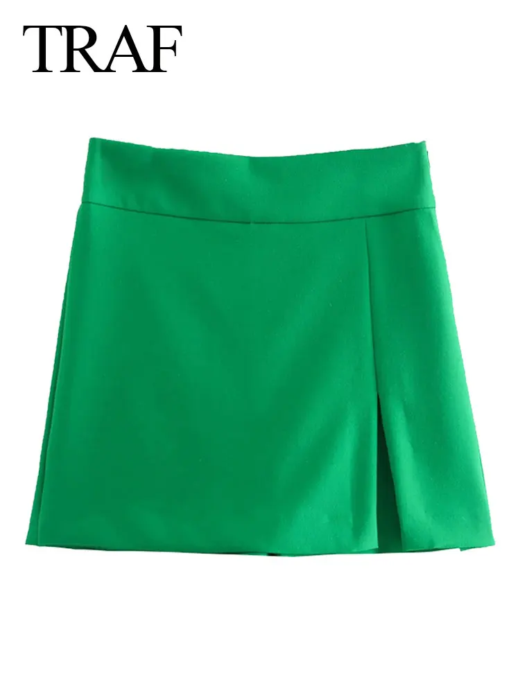 

Юбка-шорты женская с высокой талией, асимметричная, с разрезом сбоку