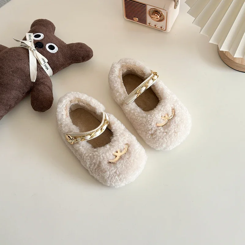 Супер уютные пушистые туфли Мэри Джейн для детей новая брендовая дизайнерская