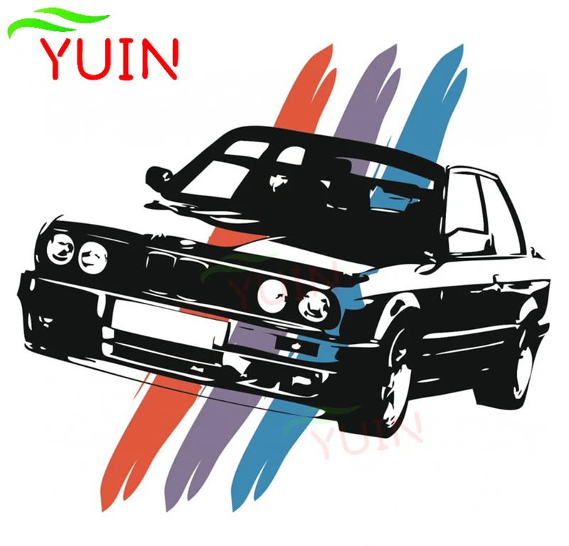 

YUIN E30 Car Sticker Fashion Funny Colorful Auto PVC Body Bumper Decorative Motorcycle Cars Accessories Waterproof Decal 15*14cm