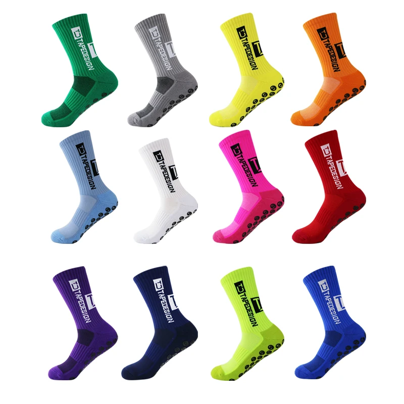 UGUPGRADE 2021 New ANTI SLIP Football Socks Mid Calf Non Slip Soccer Cycling Sports Mens |