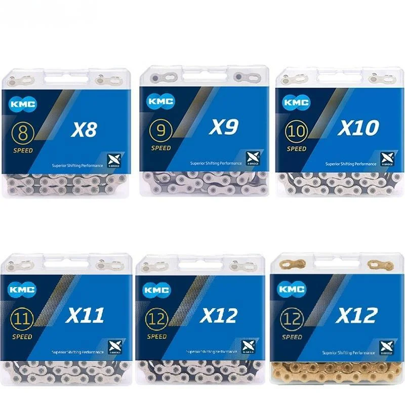 Велосипедная цепь KMC X12 X11 X10 X9 X8 128L 6 7 8 9 11 12 В велосипедная с оригинальной коробкой