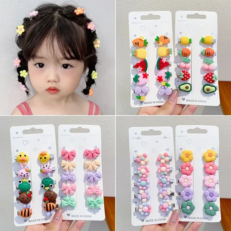 Супер милый детский мини-набор заколок для волос с челкой и сломанными заколками