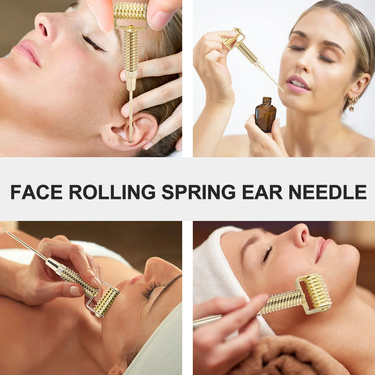 Ролик для лица ушей массажная игла ручка обнаружения массажер стимулятор тела