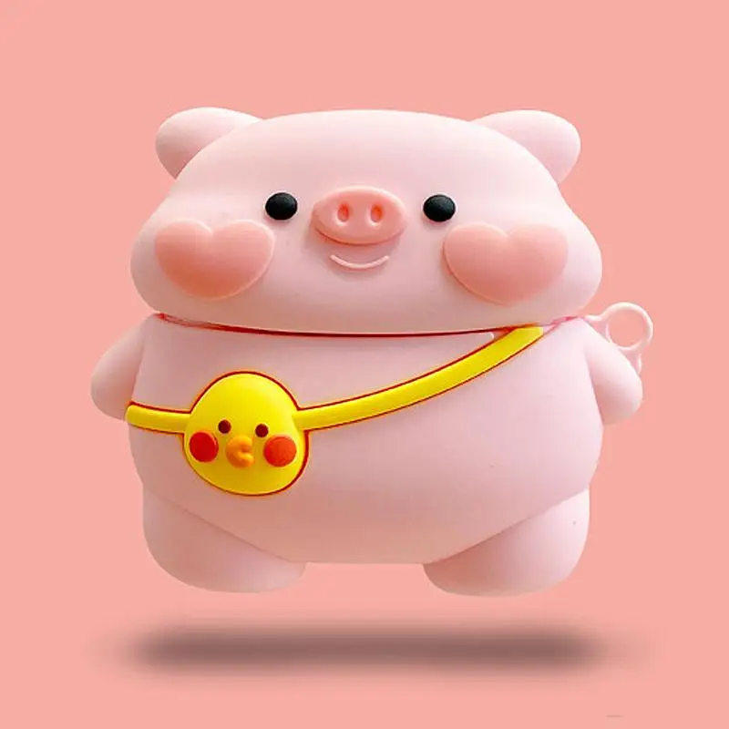 

Fighting Pig Creative Silicone Soft Case For Apple Airpods 1-3 Wireless Bluetooth Earbuds