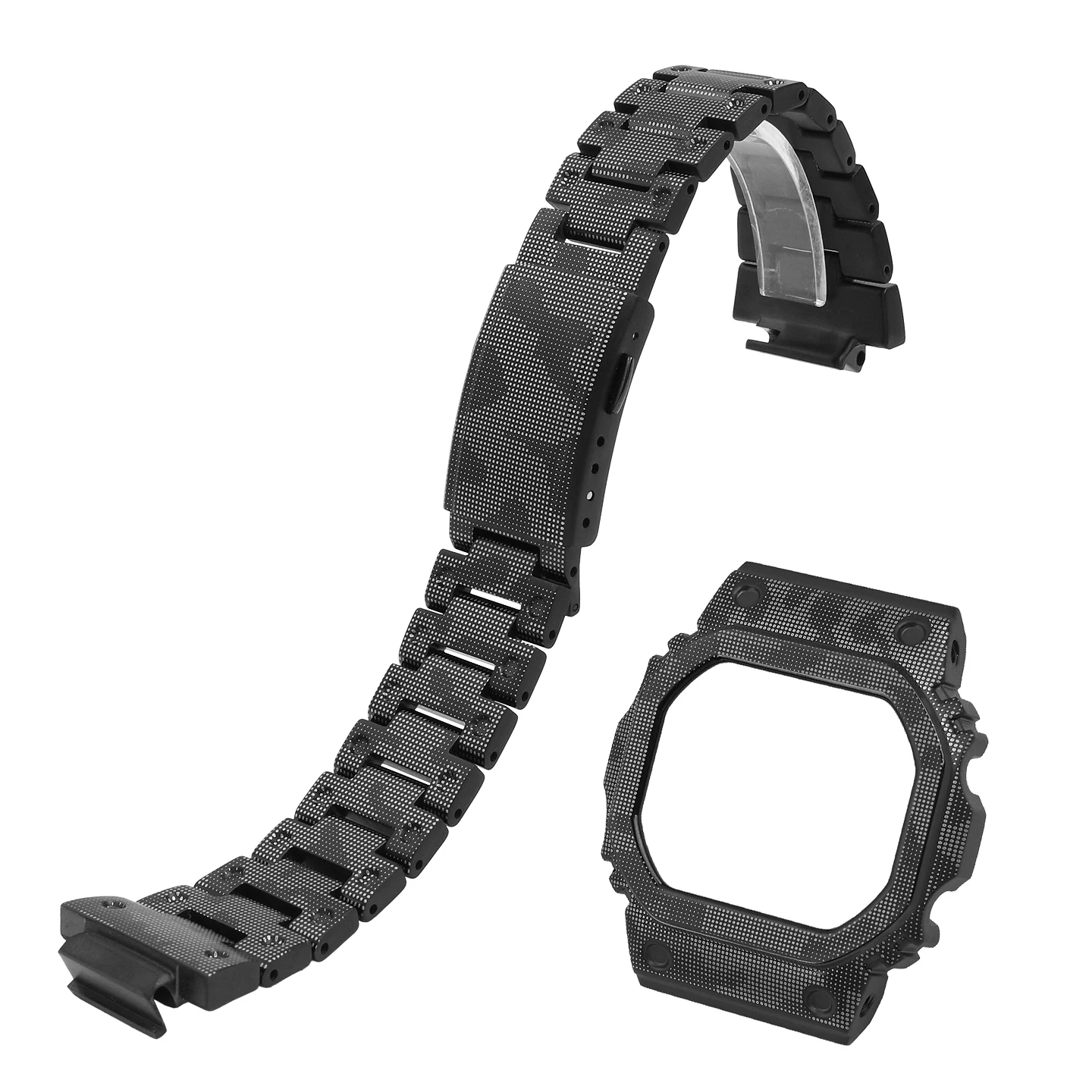 Комплект для модификации часов Casio G-SHOCK DW-5600 GW-M5610: камуфляжный металлический корпус и ремешок, титановый стальной безель, набор для мужчин. (art.: 3920db7fc474e) - 3920db7fc474e