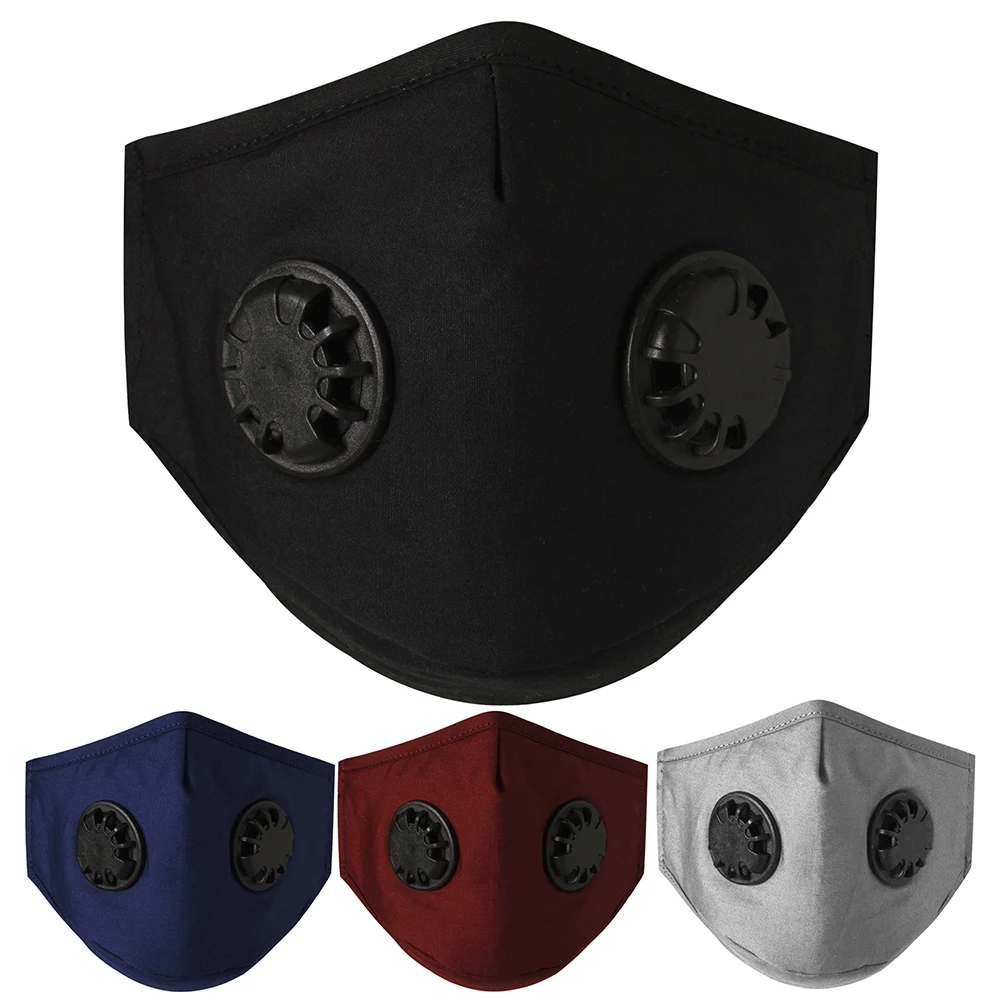 

Motorcycles Riding Mask Dust Mask Respirator Anti-Pollution Anti-Smog PM2.5 Washable Reusable Face Masks with Filter Papers