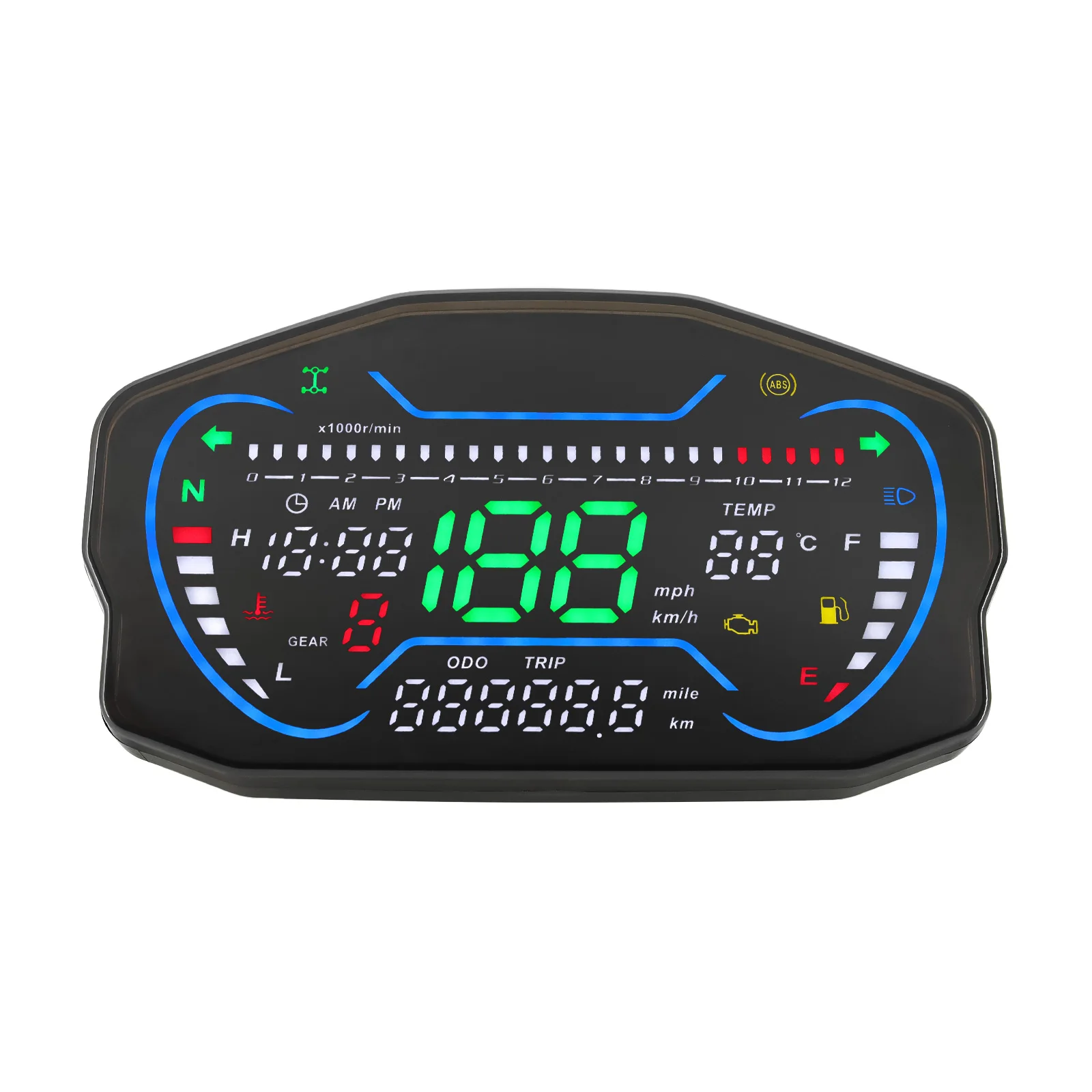 

Универсальный Цифровой Спидометр Для Мотоцикла С LED-дисплеем, Тахометром