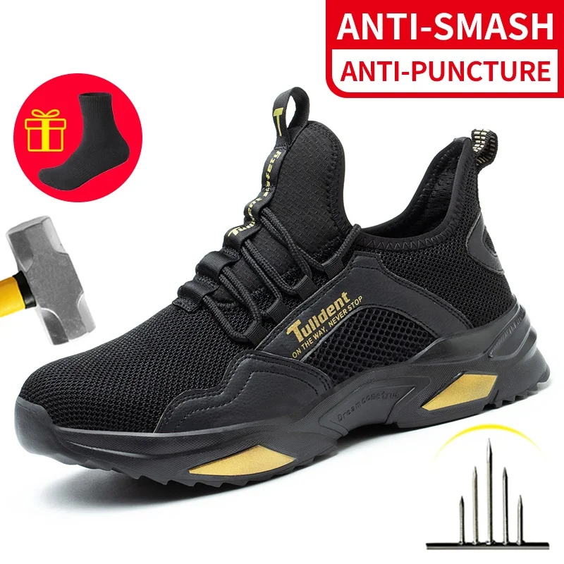 

Work Safety Shoes, Anti-smashing Puncture Proof Anti-skid Steel Toe Work Shoes For Women, Lightweight Industrial Construction