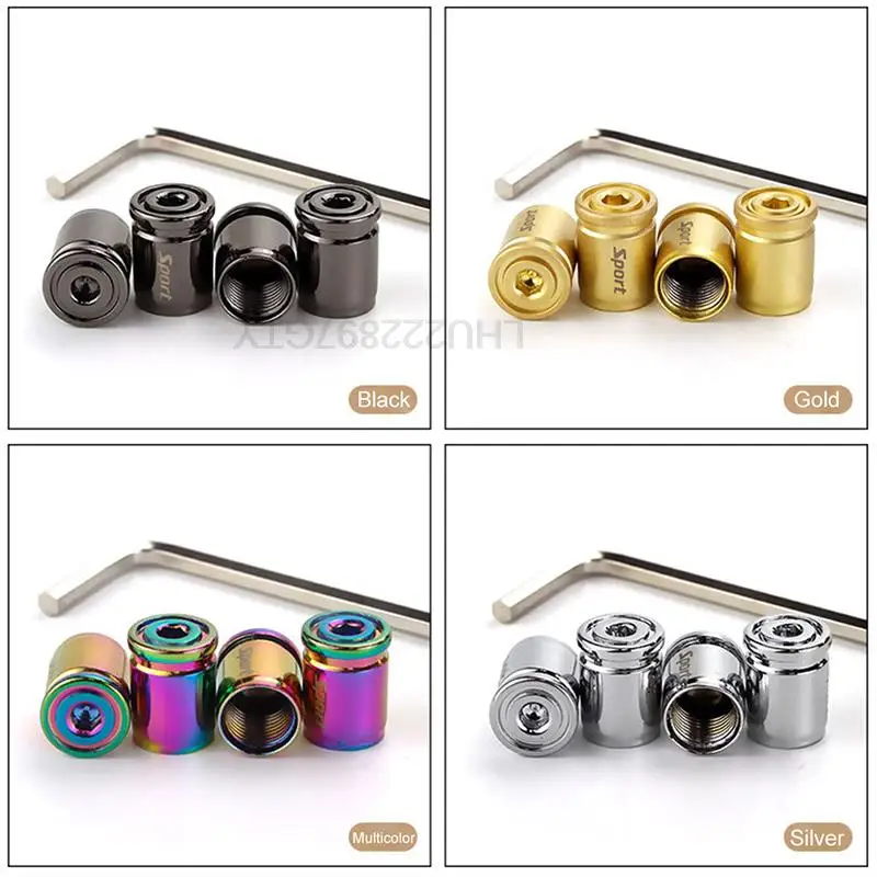 

4pc/lot Anti-theft Metal Tire Valve Caps for Car Motorcycle Valve Stem Cover