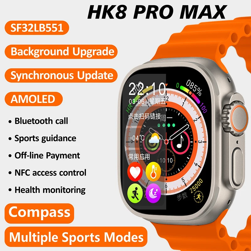 

Смарт-часы Amoled Ultra HK8 Pro Max, мужские, серии 8, 49 мм, 2,12 дюйма