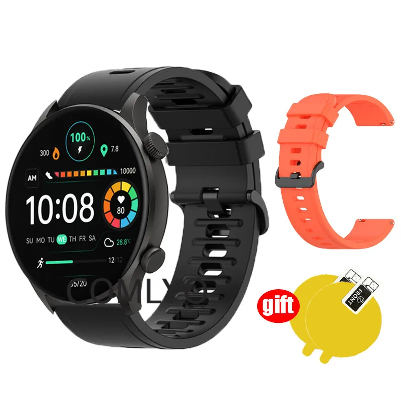 

Silicone Band For Haylou solar plus RT3 GST lite RT2 RS4 plus Strap Soft Wristband Breathable Bracelet Screen protector film