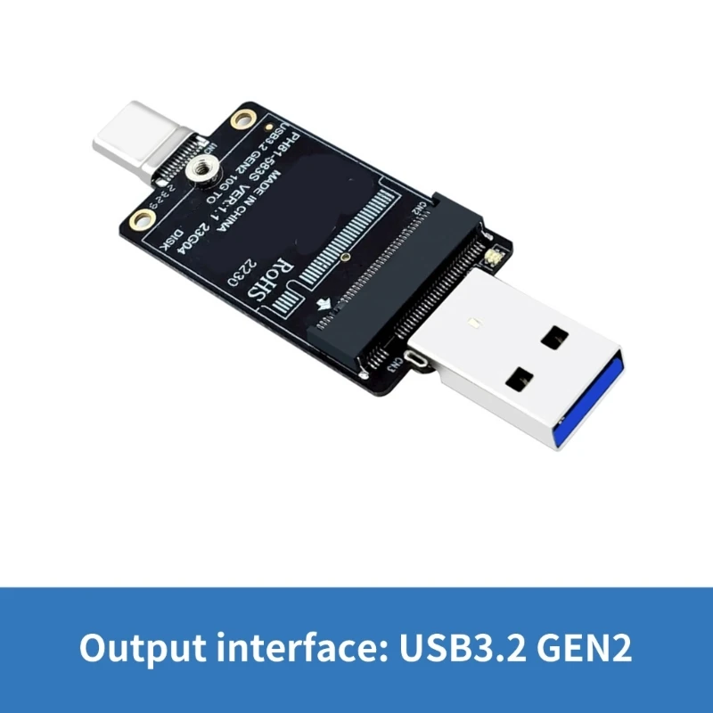 Адаптер M.2 NVME SSD к USB A Type C Поддержка конвертера жесткого диска
