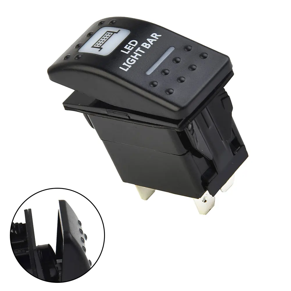 

High Quality New Durable Practical Switch LED Light Bar Accessories White Light 12 Volt​ 1pc ON-OFF Rocker Switch