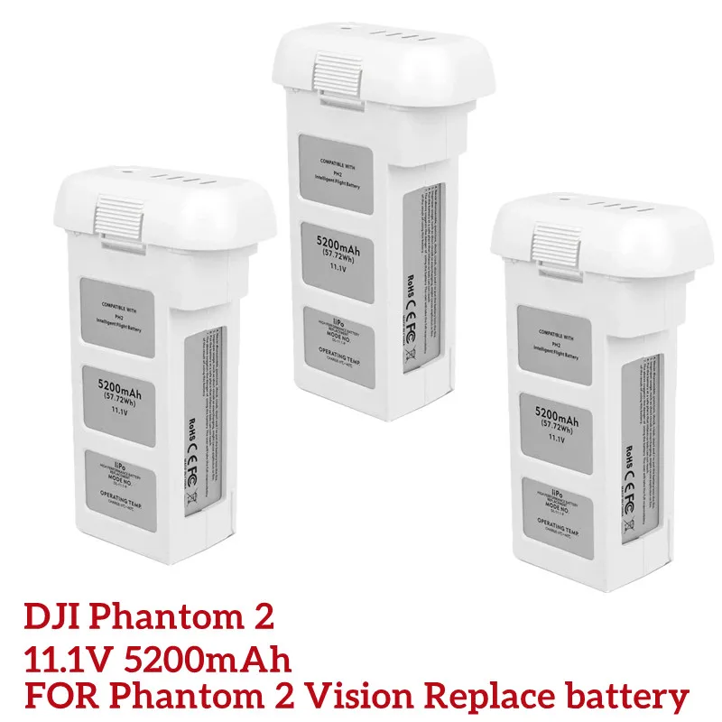 

1-3 DJI Phantom 2 11.1V 5200mAh 10C LiPo Intelligent Flight Battery Replacement Compatible with DJI Phantom 2,Phantom 2 Vision