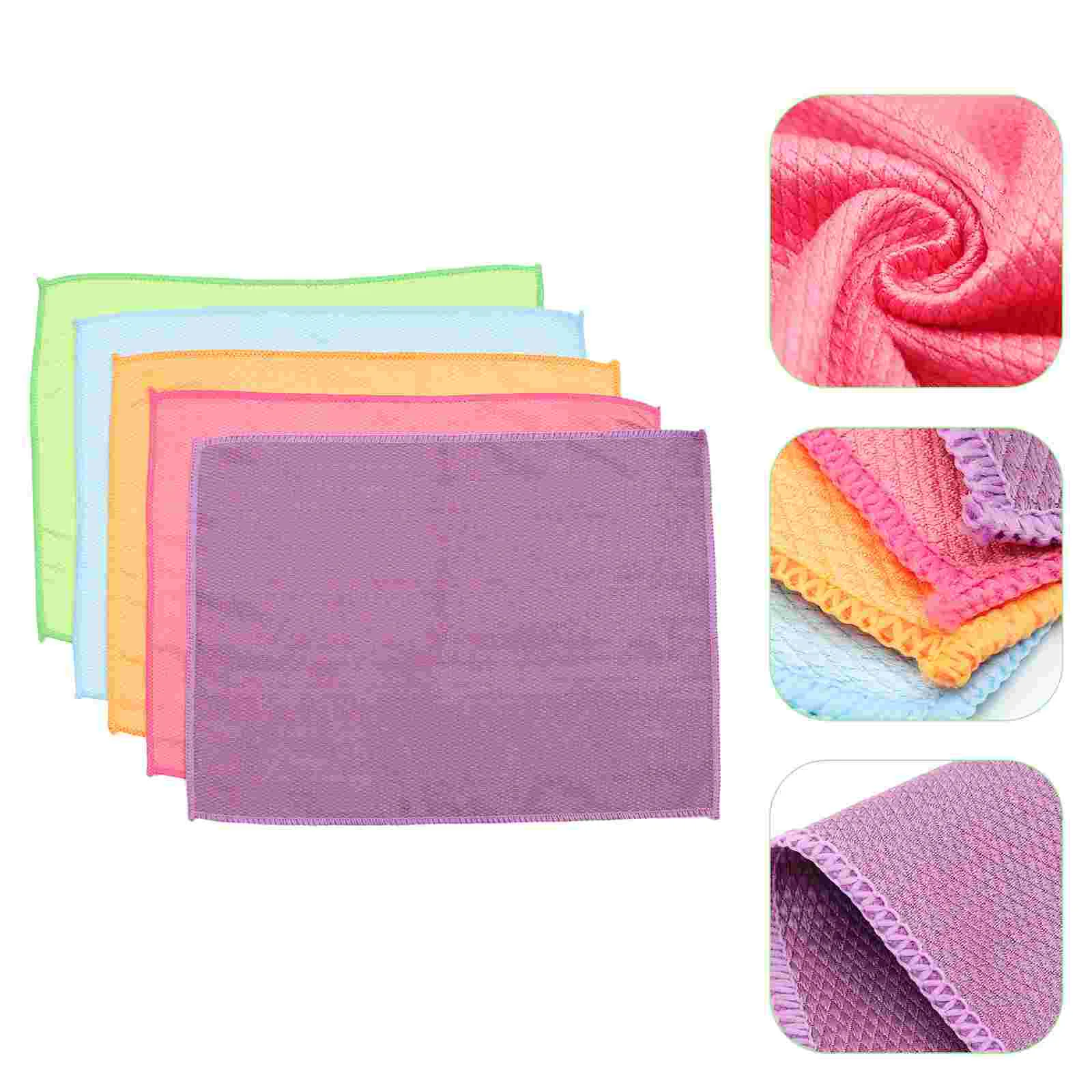 

5 Pcs Cleaning Cloth Glass Window Wipes Car Rags Towels Supplies Supple Cloths Phone Screen Household Multi-functional