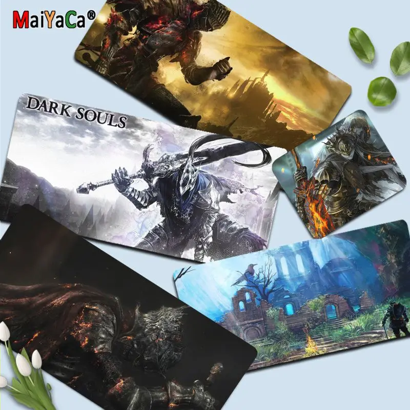 

Anime Dark Soul Non Slip PC Large Gaming Mouse Pad XL Locking Edge Size for Kawaii Desk Teen Girls for Bedroom
