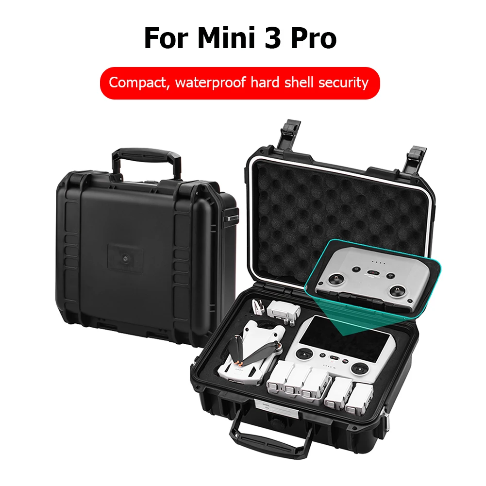 

For DJI Mini 3 Pro Explosion-Proof Box Hard Shell Storage Box Remote Control Portable Bag Outdoor Waterproof Drone Bag Accessory
