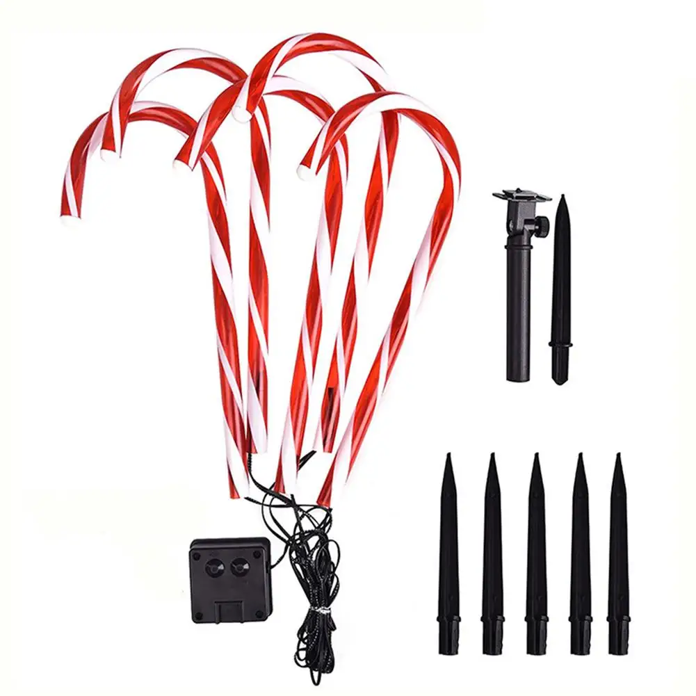 

2022 Solar Christmas Candy Cane Light Outdoor Waterproof Christmas Day Light LED Home Garden Passage Courtyard Lawn Decor Lights