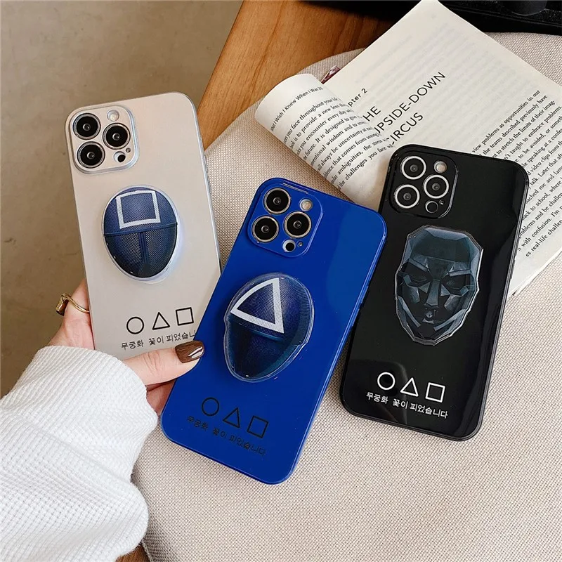 

Creativity Personality Folding Stand Anti-fall Couple's Soft Case For Iphone 11 12 13 Pro Max 7 8 Plus Xr X Xs Se 2 Cover Fundas