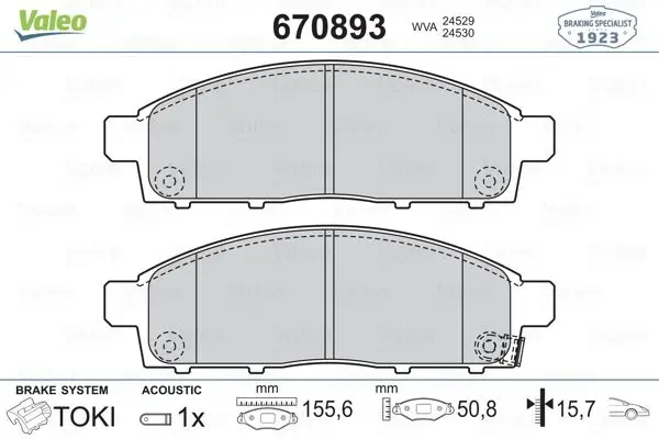 

670523 for ten brake pad L200 2.5td 4WD 01
