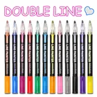 Двусторонние флуоресцентные маркеры для рисования, флуоресцентная ручка, 812 цветов, ручка с круглым носком, ручка для учетной записи, контур