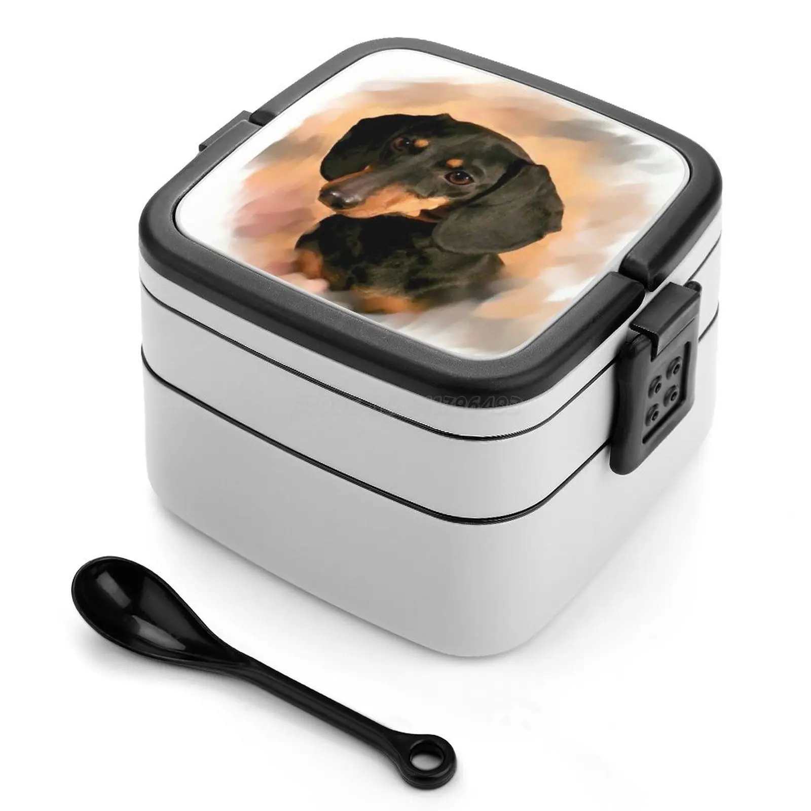 Собака Такса фото портрет бэнто коробка Герметичный пищевой контейнер для детей