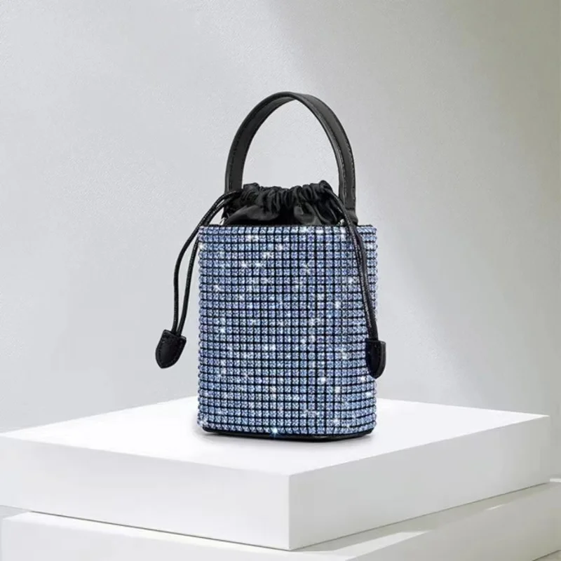 Women's Bling Water Diamond Fashion Handbags Elegant Shinny Rhinestone Shoulder Bag Luxury Glitter Evening Party Crossbody Bags