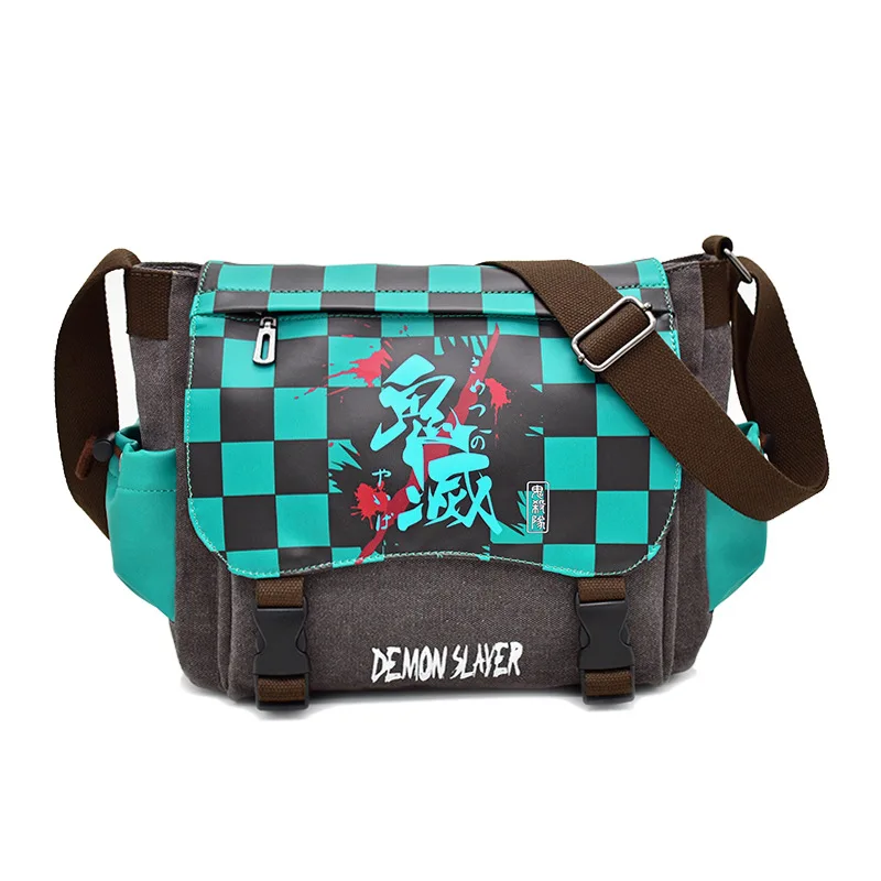 Anime Crossbody Bag for men Demon Slayer Kimetsu No Yaiba Bags Agatsuma Zenitsu Kamado Nezu School Bags Canvas Laptop Bag