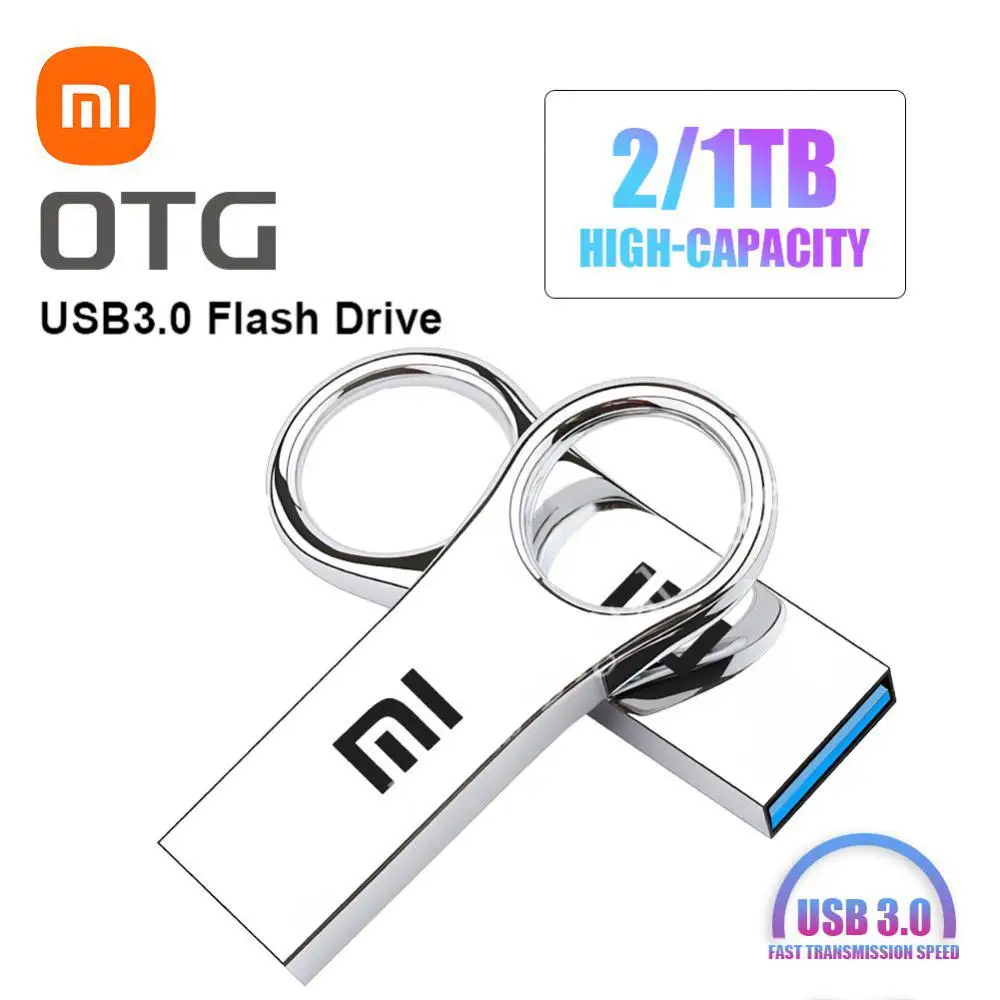 

Xiaomi Mini Metal USB Flash Drives 2TB 1TB Creative Business Gifts Memory Stick Black Pen Drive Silver Storage Devices