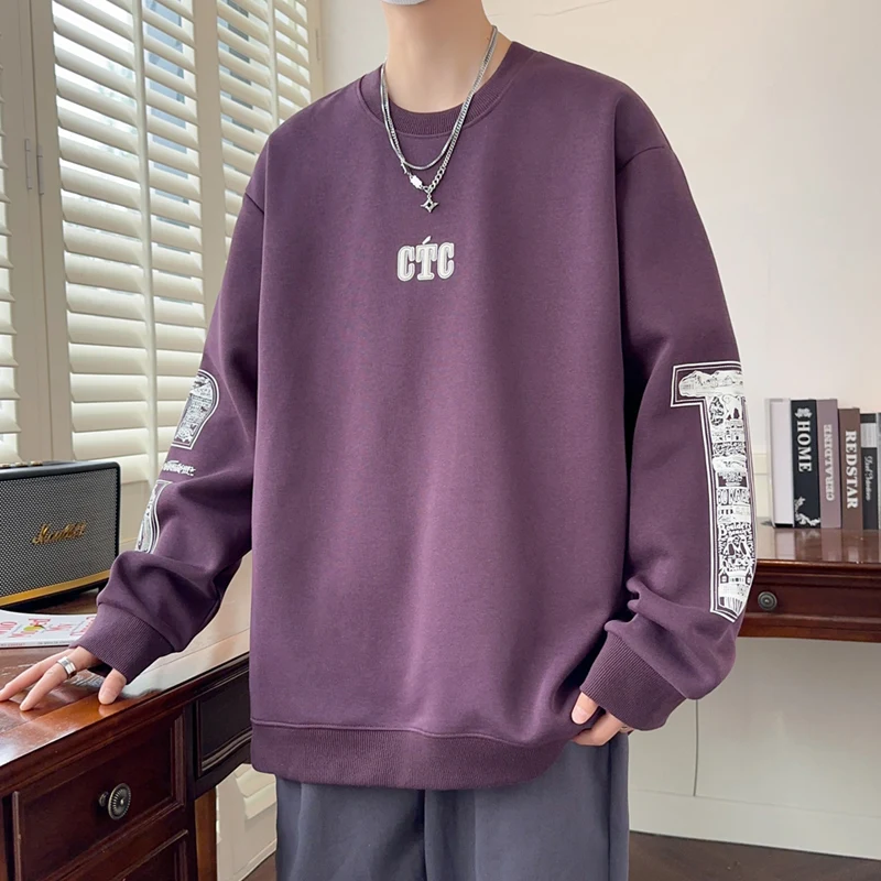 Модные повседневные мужские хлопковые толстовки в стиле Харадзюку на весну и