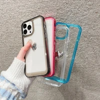 3d plating heart love acrylic transparent space case for iphone 13 pro max 12 11 pro xr x xs max 7 8 plus clear protective cover